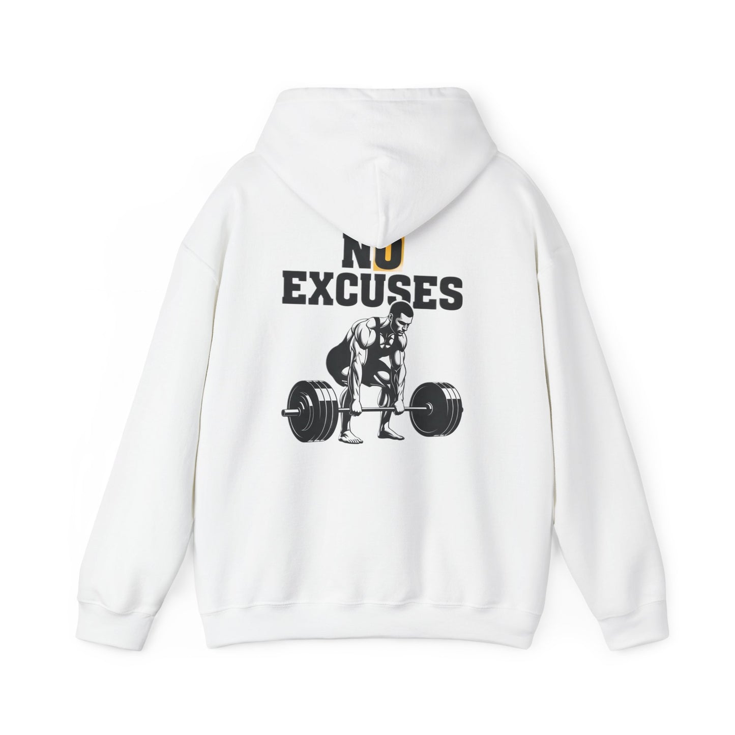 No Excuses Deadlift Hoodie — Motivational Weightlifting Gym Hoodie