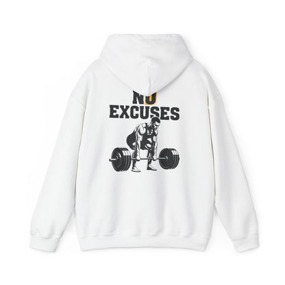 No Excuses Deadlift Hoodie — Motivational Weightlifting Gym Hoodie